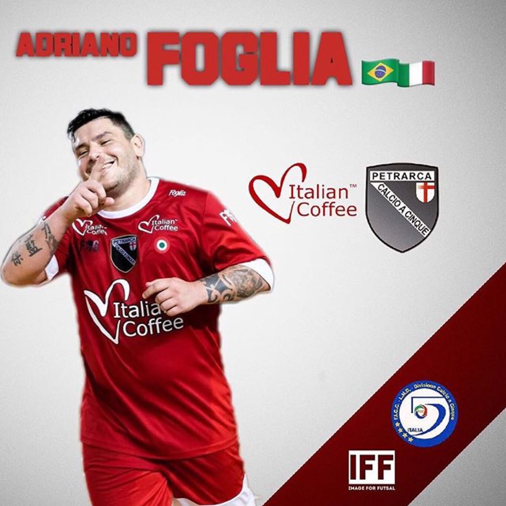 IFFutsal's tweet photo. Arte gráfica feita para o fenômeno @adrianofoglia10oficial do #Petrarca💪🏼👊🏻
#Futsal #calcioa5 #petrarca #Adrianofoglia #thebest #italia #brasil #fenomeno #iff #divisionecalcioa5 #italiancoffee #imageforfutsal #iffutsal #italia #brasil #futsal #calcioa5 #divisionecalcioa5 https://t.co/n8WgIZ5RT4