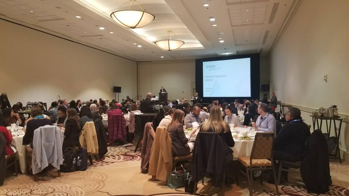 NASPA_IEKC's tweet photo. The #IntlSymp18 Celebration Luncheon and greetings from our NASPA President, Kevin Kruger!! #NASPA18 https://t.co/S6zsj1bnEd