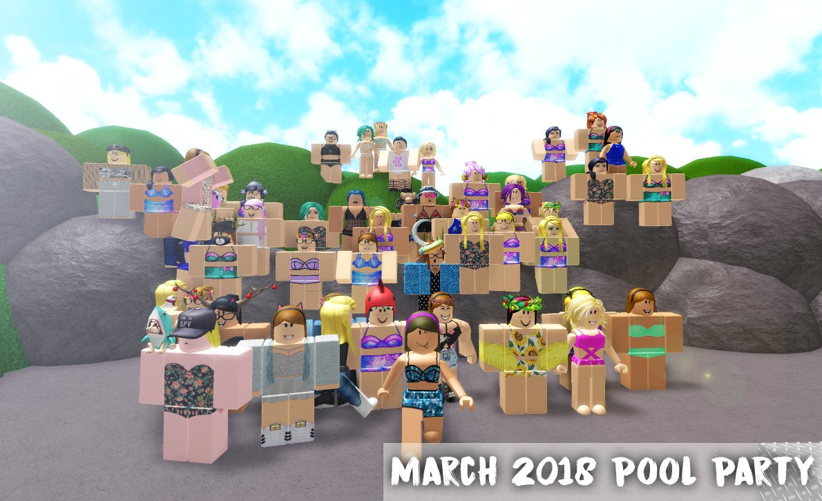 March 2018 Pool Party - swimming area roblox