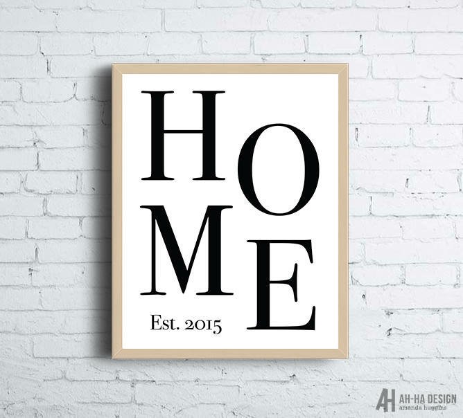 HOME Established Printable Wall Art #etsy #homeprintable #homeestablished #establishedsign #customhomesign etsy.me/2CWISCR