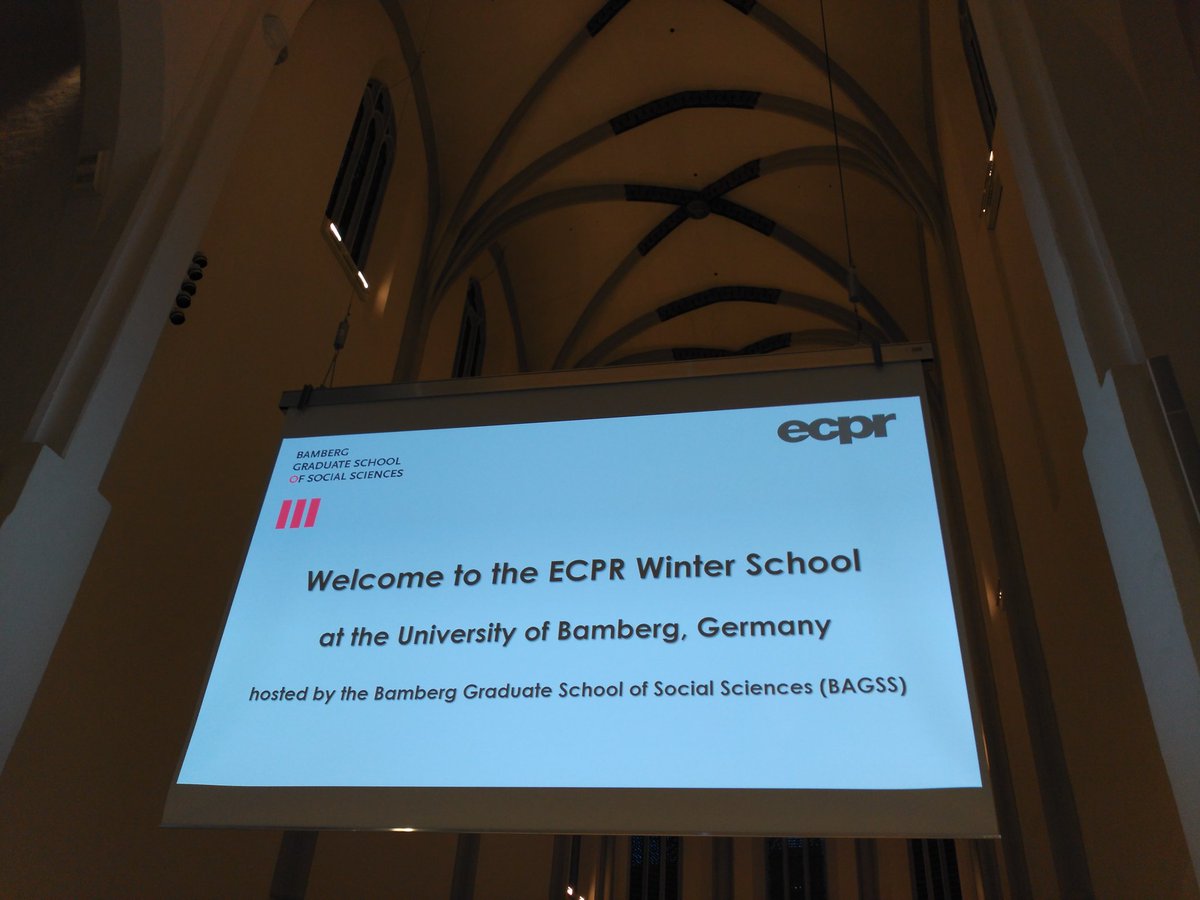 pagliasofia's tweet photo. #ecpr Winter school in #bamberg just started! #ecpr18 https://t.co/fRcdc9FJko
