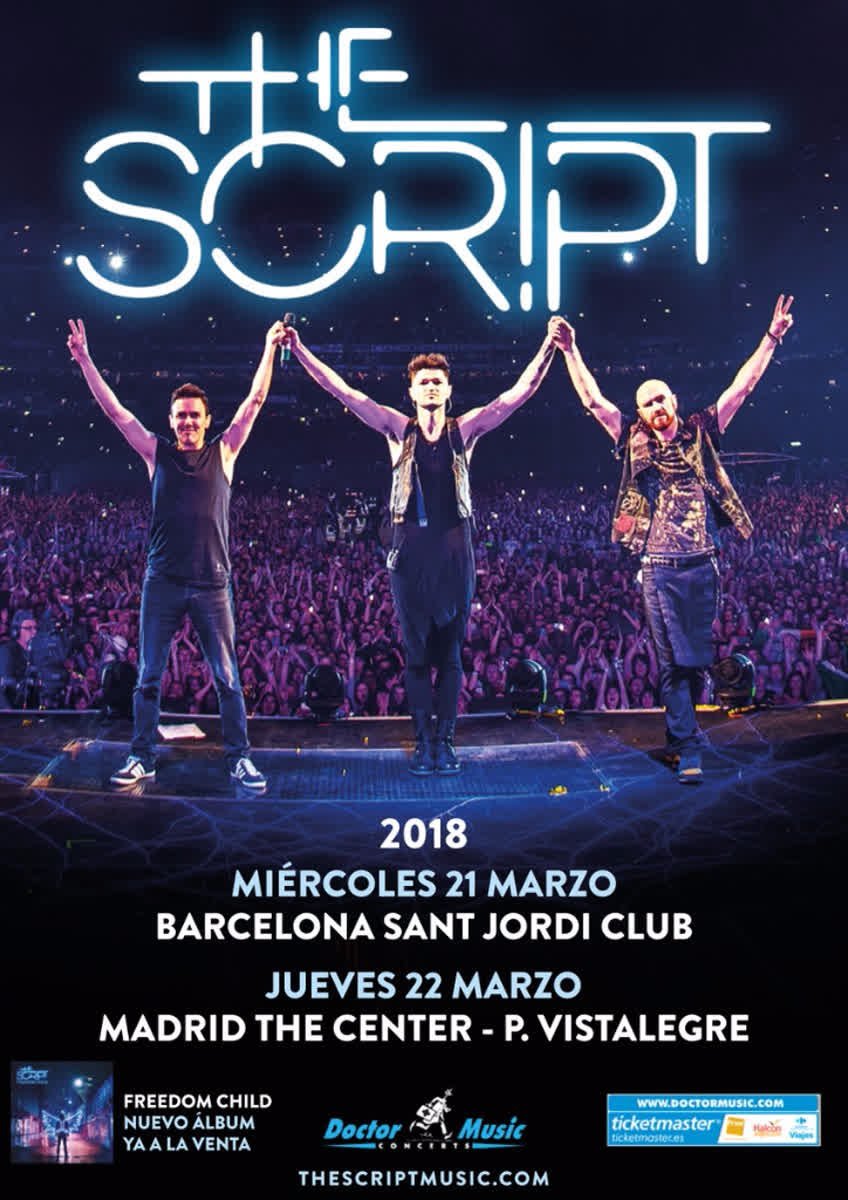 PalauSantJordi's tweet photo. El 21 de març, @thescript tornaran al Sant Jordi Club per presentar-nos el seu nou treball "Freedom Child" https://t.co/R2ndQg15Ys