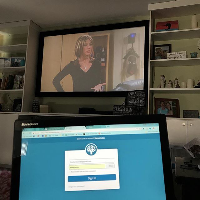 Katelin_Stanley's tweet photo. Some Sunday afternoon budgeting and watching Friends on the big screen. #YNAB #lazySundays https://t.co/XYxWTXWyU2 https://t.co/KBh2NxwZMR