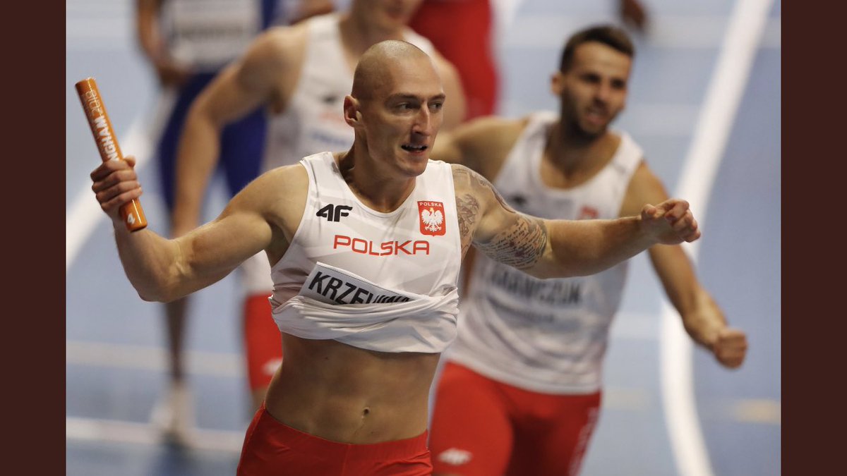 Jeremy_P_Lyons's tweet photo. Poles beat iWR in relay. Amazing performance. None of the 4 broke 46 this season. Average of SB was 46.32, average split in race was 45.44 https://t.co/4twbcgL0ee