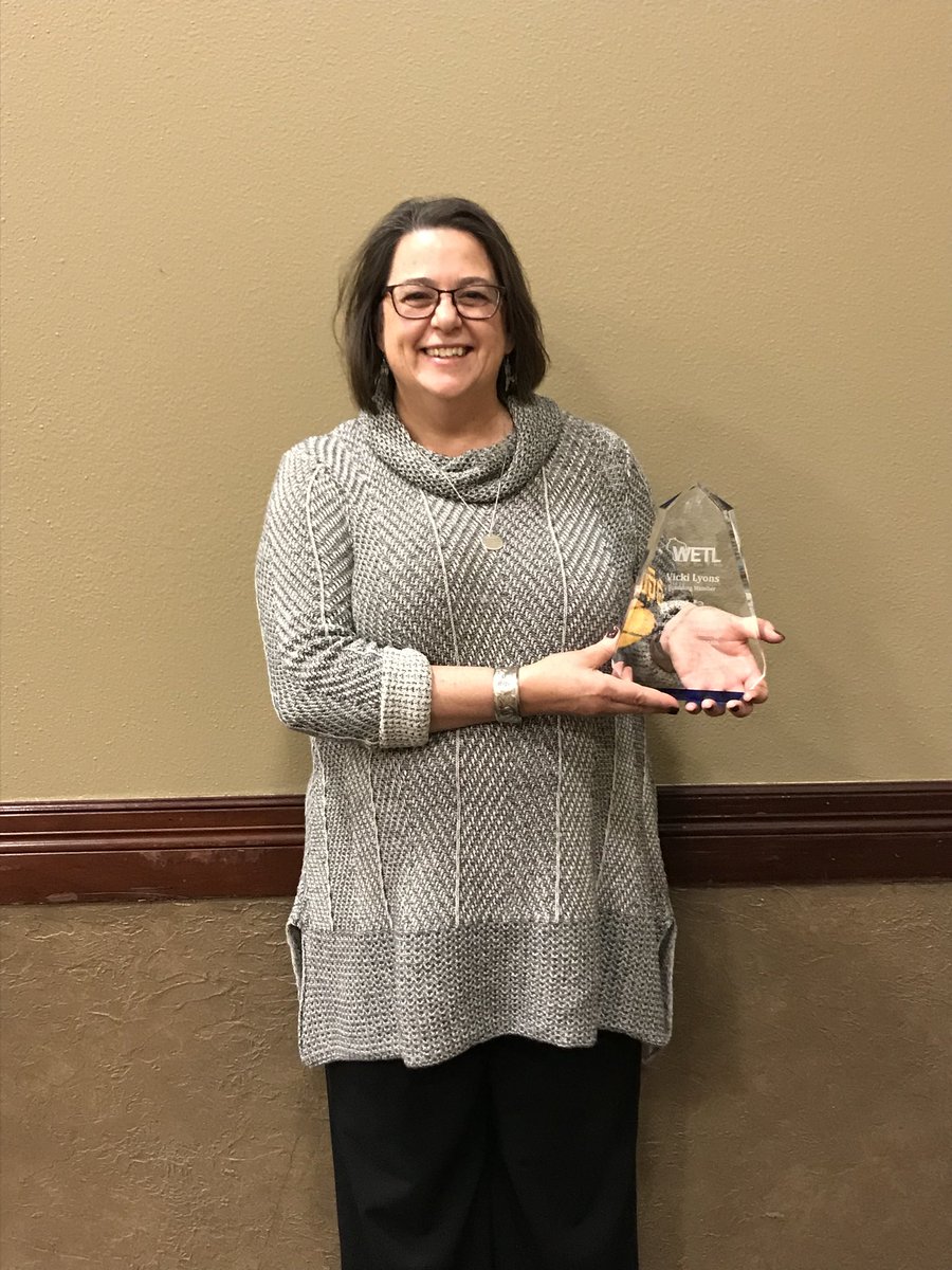 khoyland's tweet photo. Recognizing the first #WETL Lifetime Leader at the #WiCTO thank you Vicki for all you do. #cosn https://t.co/v14hkPyLAm