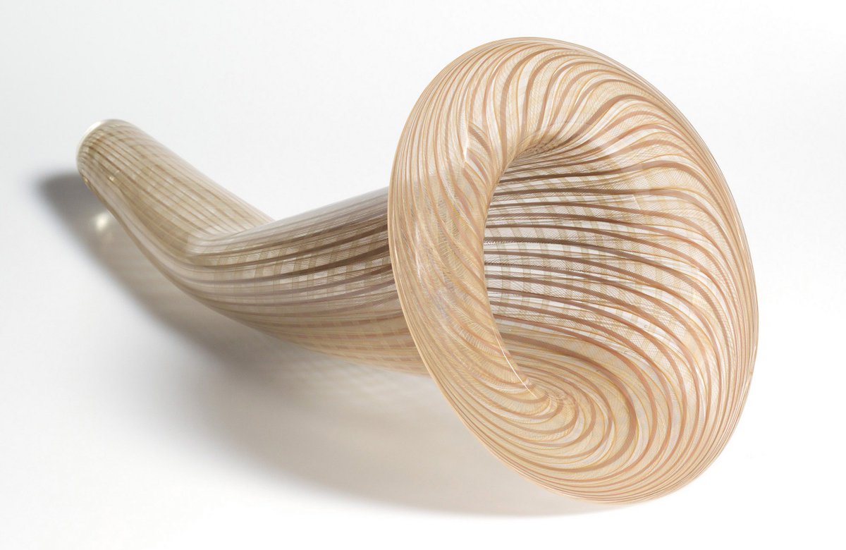 blown glass basketry by Arrernte artist Jenni Kemarre Martiniello — eel trap on left, dillibag on right