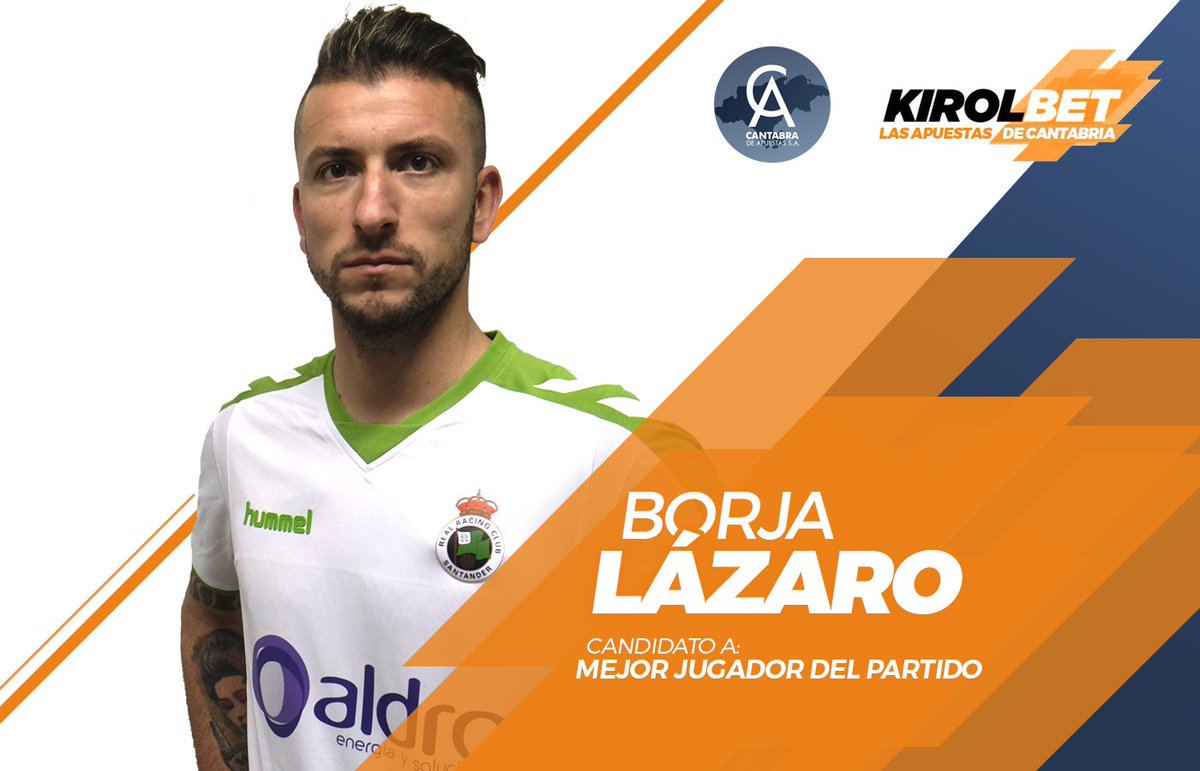 realracingclub's tweet photo. Borja Lázaro, candidato al premio #Kirolbet como MVP racinguista ante el Vitoria. ¡RT o MG para votar por él! #RRClive https://t.co/UuhRoOM63f