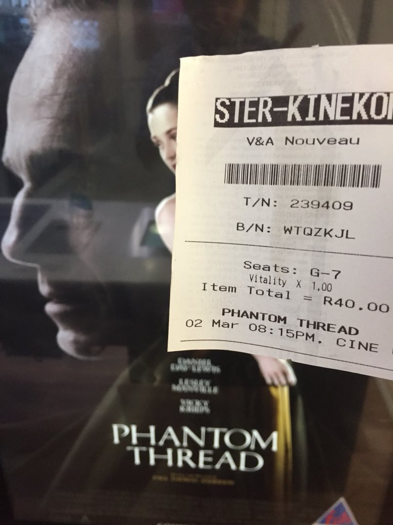 deon_dejongh's tweet photo. @sterkinekor @nouveaubuzz @Phantom_Thread “Yes, but right now we’re here and I’m hungry.” #lastline #OscarBuzz https://t.co/XHmaOR84tQ