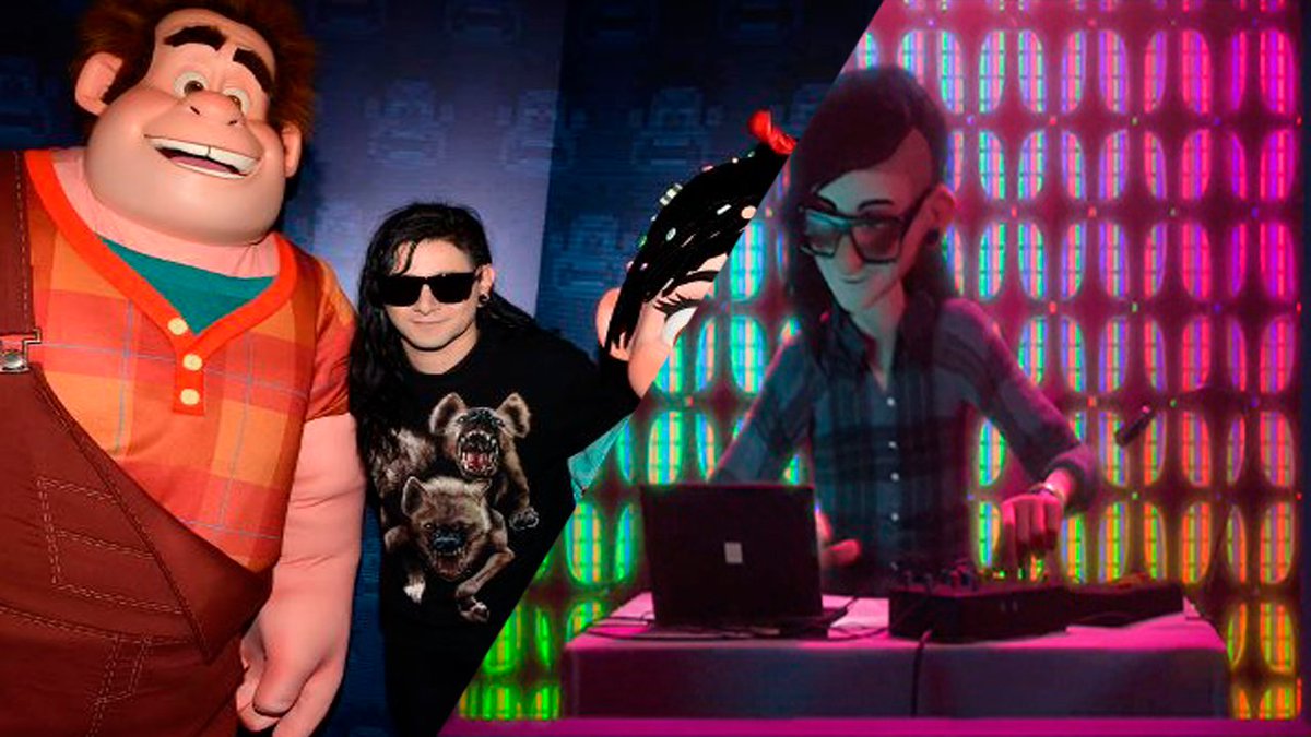 BackSpinMx's tweet photo. #Pantallazo  SKRILLEX EN RALPH EL DEMOLEDOR 2

Recuerdas esa escena donde #skrillex aparece en el departamento de Felix poniendo ritmo en la fiesta?

Disney confirmó a traves de un tweet que Skrillex tendrá de nuevo un cameo en #RalphElDemoledor 2 https://t.co/A3ERMybMAo