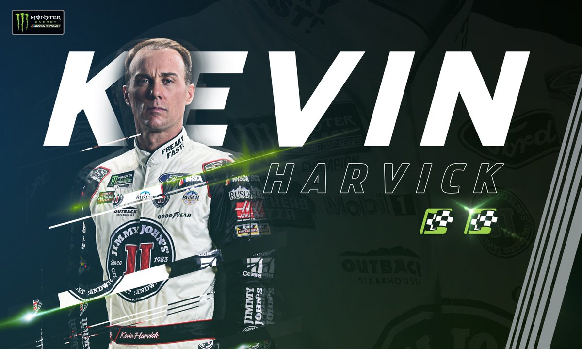 NASCAR's tweet photo. CHECKERED FLAG: Make that 2 in a row! @KevinHarvick scores back-to-back wins! #NASCARGoesWest https://t.co/HOHBDLRMS7