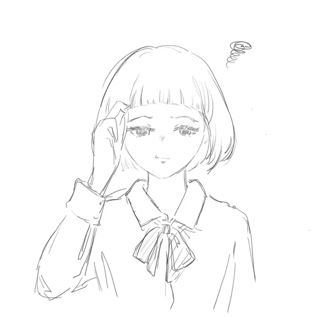 #落書き #ぱっつん前髪切りすぎた… 