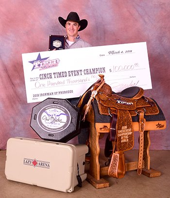 TwisTEDRodeo's tweet photo. California cowboy Jordan Ketscher was the most consistent man in the #CTEC18 field, and it paid off to the tune of $104,000 at the @CinchJeans Timed Event. https://t.co/ceShbZbh6q https://t.co/izaD4oYZ6m
