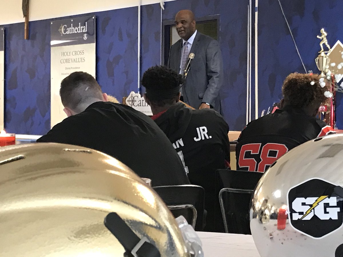Marcusearlcole's tweet photo. Awards banquet at Cathedral went  great! The coaches had a chance to reflect and reward the players for simply believing... National Champions  2017 Pro Football Hall of Fame Academy 7th Grade... https://t.co/uNAPJrPP8b