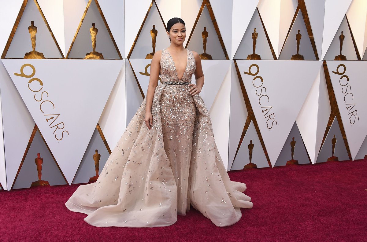 Variety's tweet photo. Gina Rodriguez (@HereIsGina) is all smiles on the #Oscars red carpet with Joe LoCicero (the duo met on the set of #JaneTheVirgin) https://t.co/2xFYHDkscT https://t.co/dwJMC0P3Sg