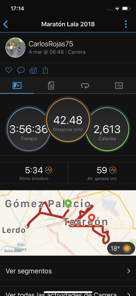 carlos_rojaso's tweet photo. #AhQuePincheFelicidad , no queda mas que agradecer a los laguneros, nuevo RP, #MaratonLala2018 es una chulada!
Mi cara después de llorar, demuestra la #PincheFelicidad que senti, gracias Dios, #CoachJonathan #DaleCabron #PlanetCrew y si, si lo volveré a hacer ! https://t.co/DIJvNItSI7
