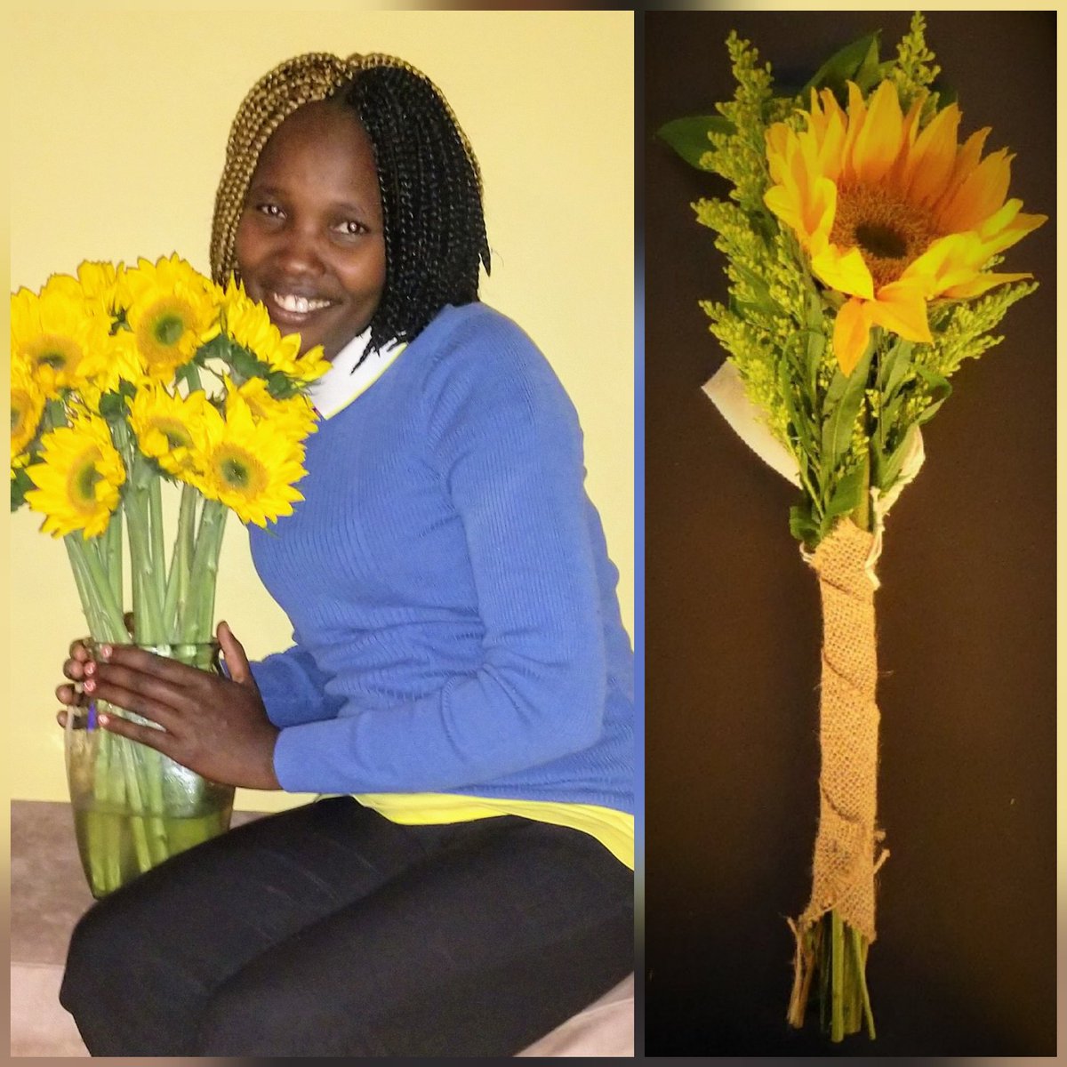 JustJaneGGBC's tweet photo. So happy to receive my own #sunflowers after @GlobalGiveBack #mentors received these last year and have been growing them in their gardens to remind them of the 400 #GlobalGiveBack #mentees in West Pokot #InternationalWomensDay #EndFGM #NoChildMarriage #LetGirlsLearn #JustJane https://t.co/g5bMDpVVyX
