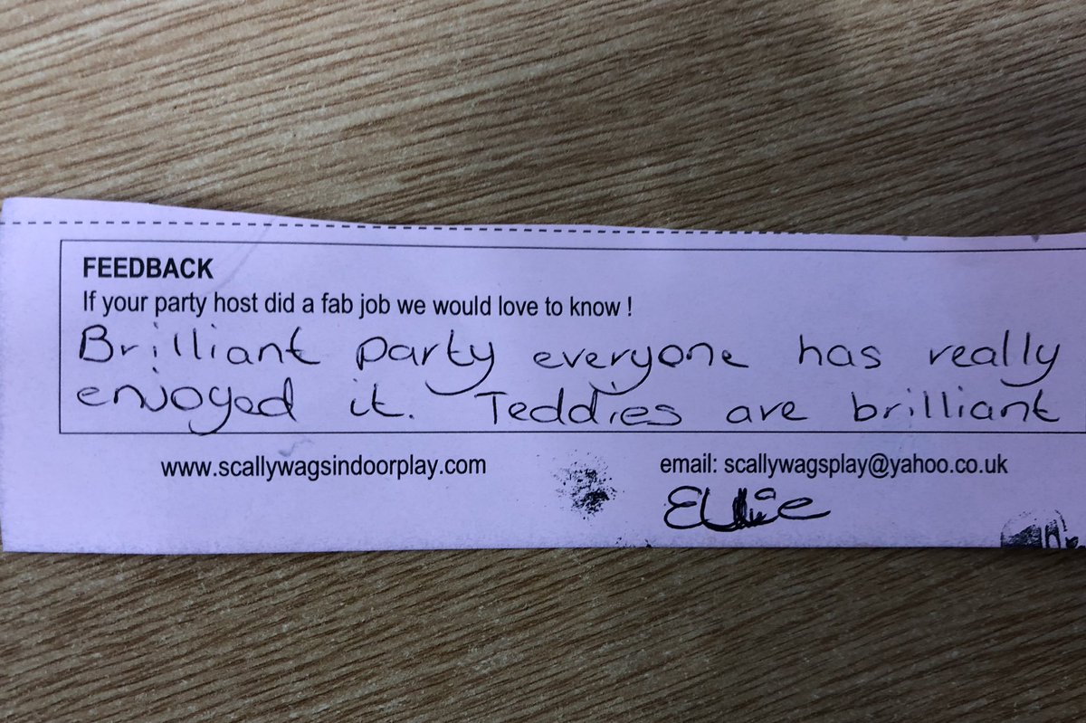 scallywags's tweet photo. Great feedback from our @TeddyTasticCo #makeabear party @scallywags #brierleyhill near #merryhill today https://t.co/ncO4zKespQ