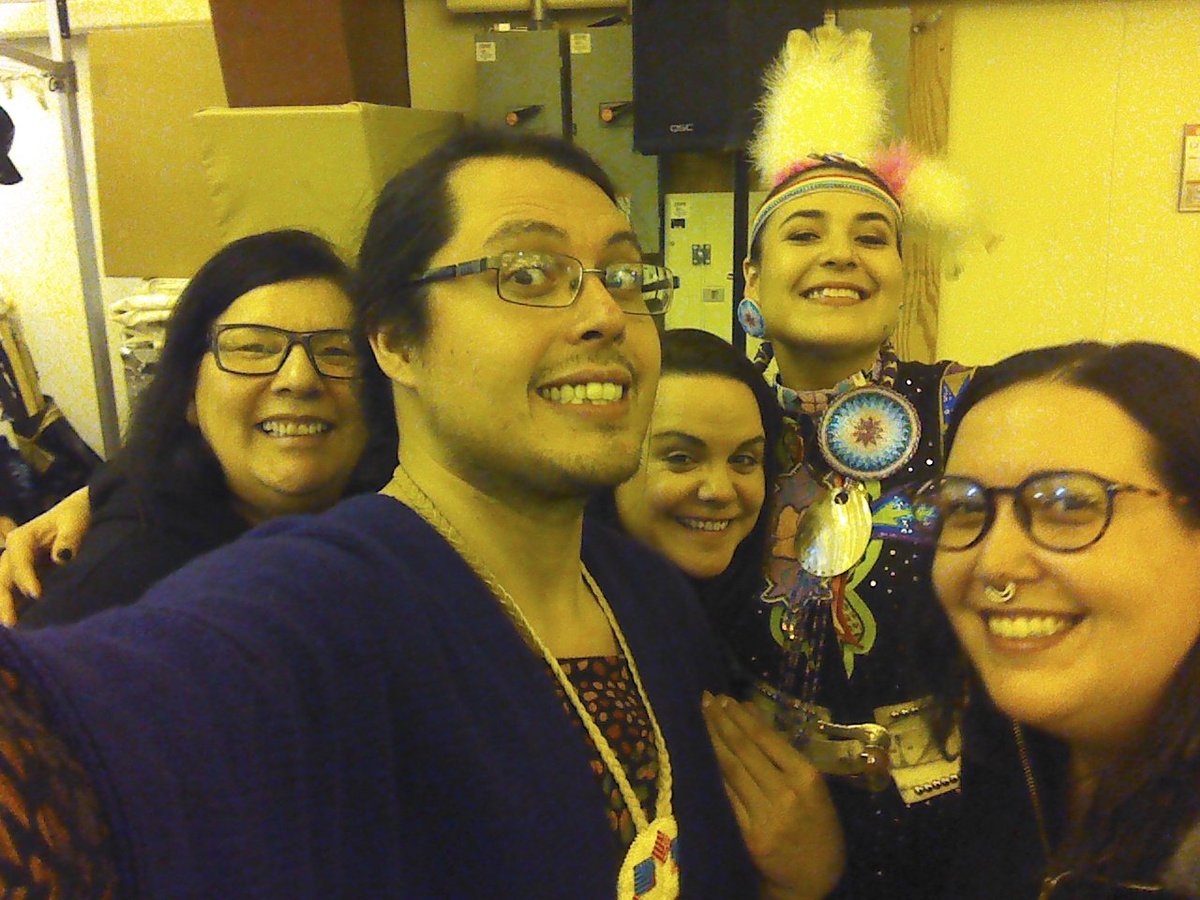 IndigenousXca's tweet photo. Pow Wow Buddies! #Neechi #Neechisak #PowWow #Bawaating #SelfieCare #AllNations https://t.co/lzfMCNW90d