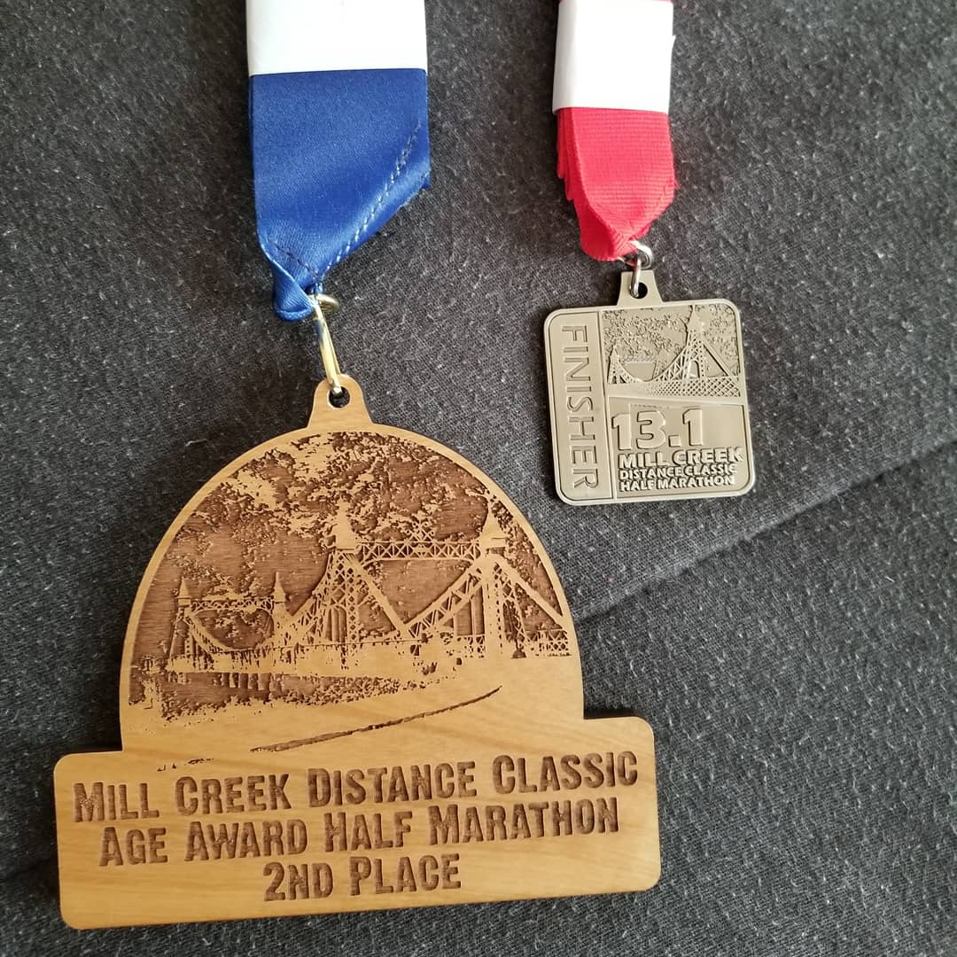 YSURunning's tweet photo. Congratulations to @Zgoist and @MartyStrong_ in completing the 29th annual distance classic! 13.1 miles, 19 hills, and 1200ft. Elevation gain and Marty finished his first ever half marathon just over one hour and 50 minuets and Zack took 2nd in his age group! Great job guys!! https://t.co/7JsW6bd6SF