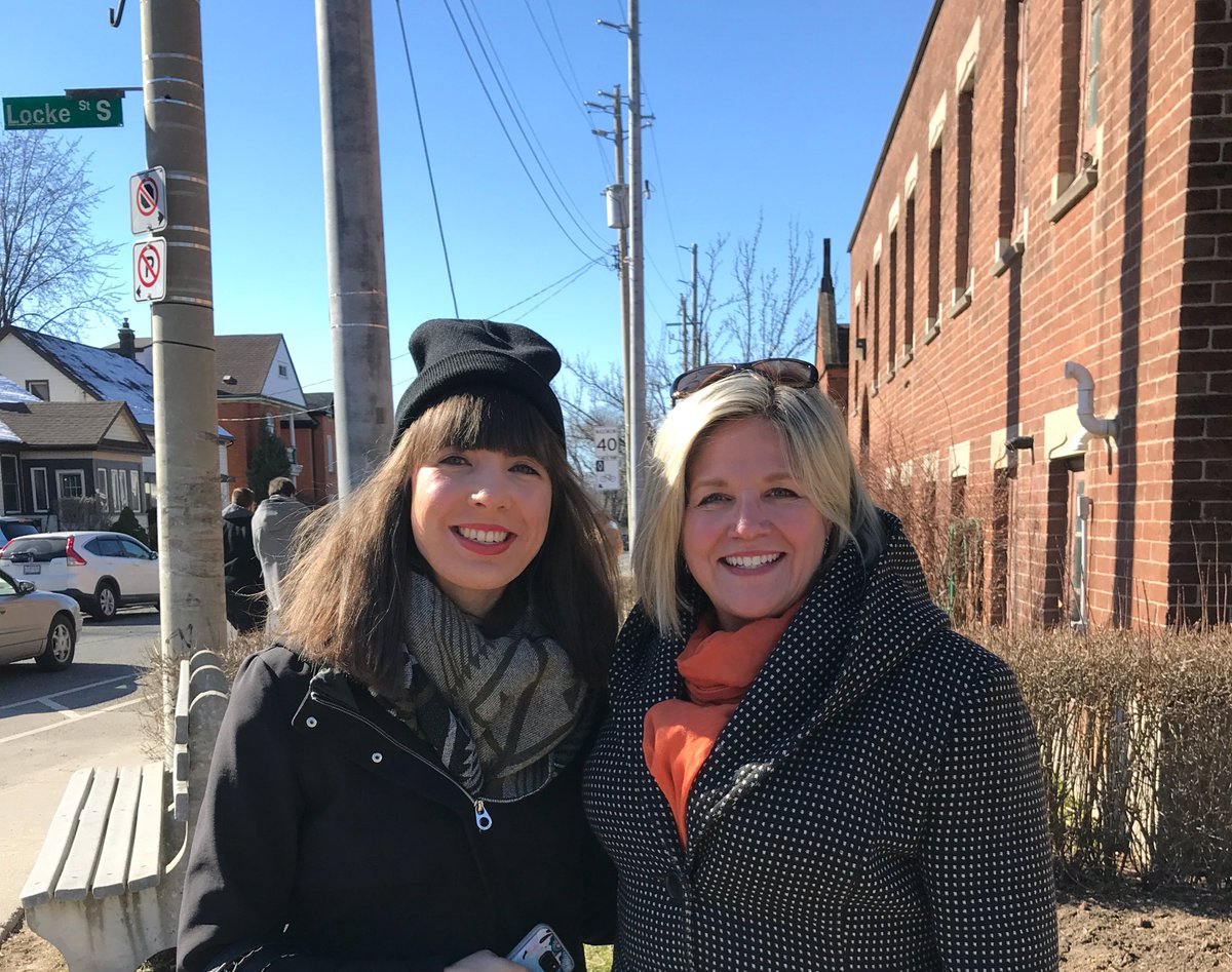 Two inspiring women showing their love for Locke street <a href="/ihearthamilton/">I Heart Hamilton</a> <a href="/AndreaHorwath/">Andrea Horwath</a> Can’t wait for #LoveLockeDay next Saturday