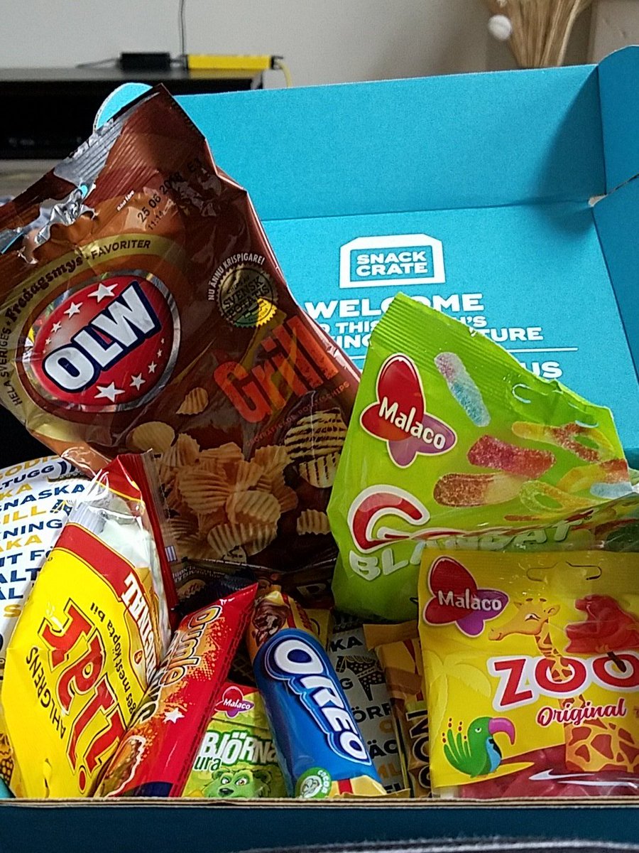 86migz's tweet photo. @SnackCrate_Help  Enjoying my first Snack Crate from Sweden 😋. Thanks! https://t.co/qhVlVV1DSq