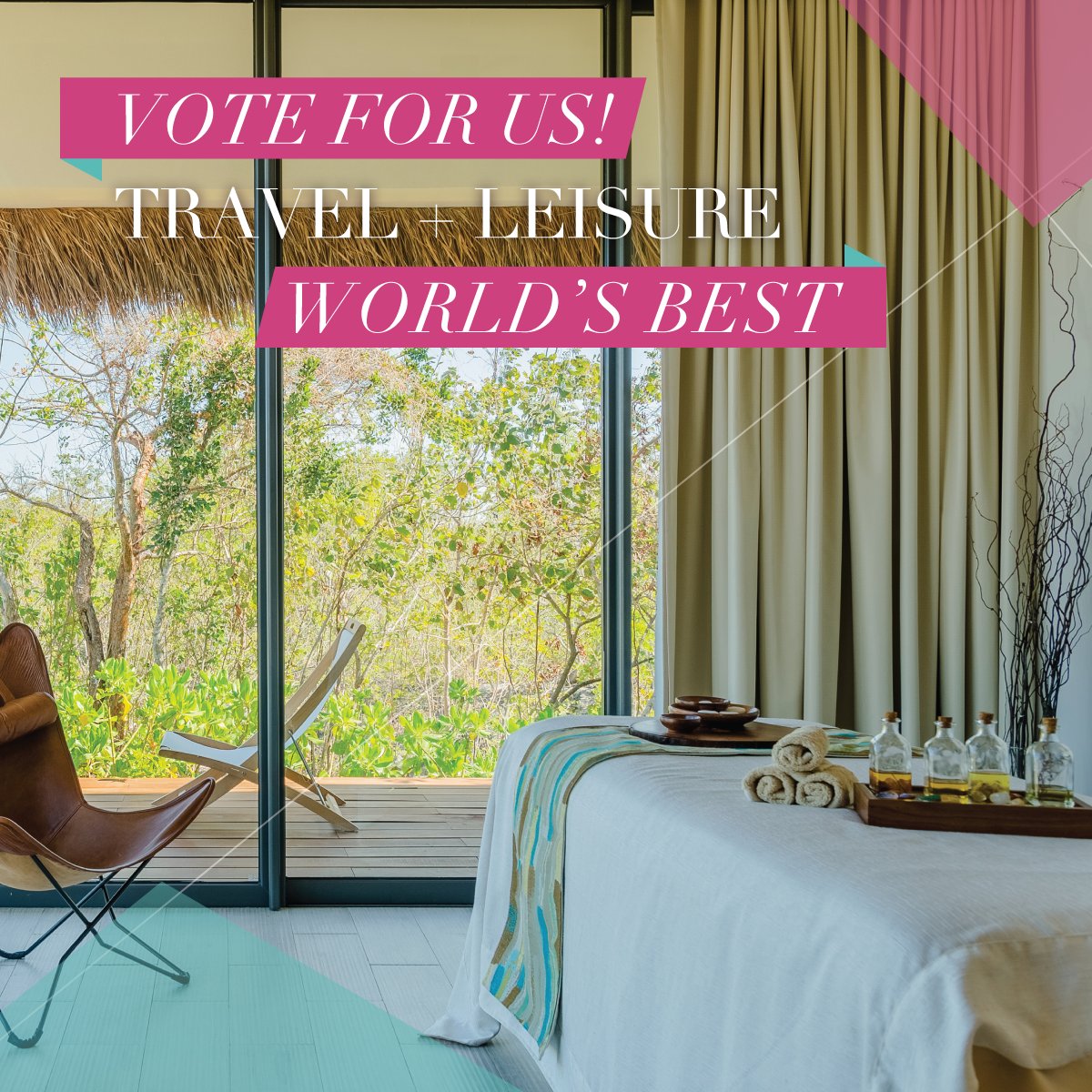 AndazMayakoba's tweet photo. We're extremely honored to be recognized as one of the "Best Resorts in Mexico" in @TravelLeisure's World Best! Vote for your favorites here: https://t.co/lIMPDOuuzm Voting is open until March 5, 2018.
#TLworldbest https://t.co/Fb4KZF8ZIF