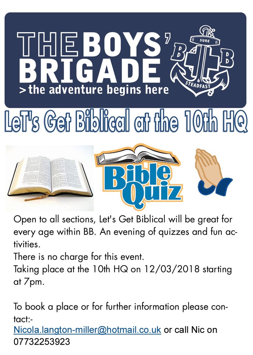 We have got our let get biblical activity coming up if your child wishes to come please let the officer in your company know