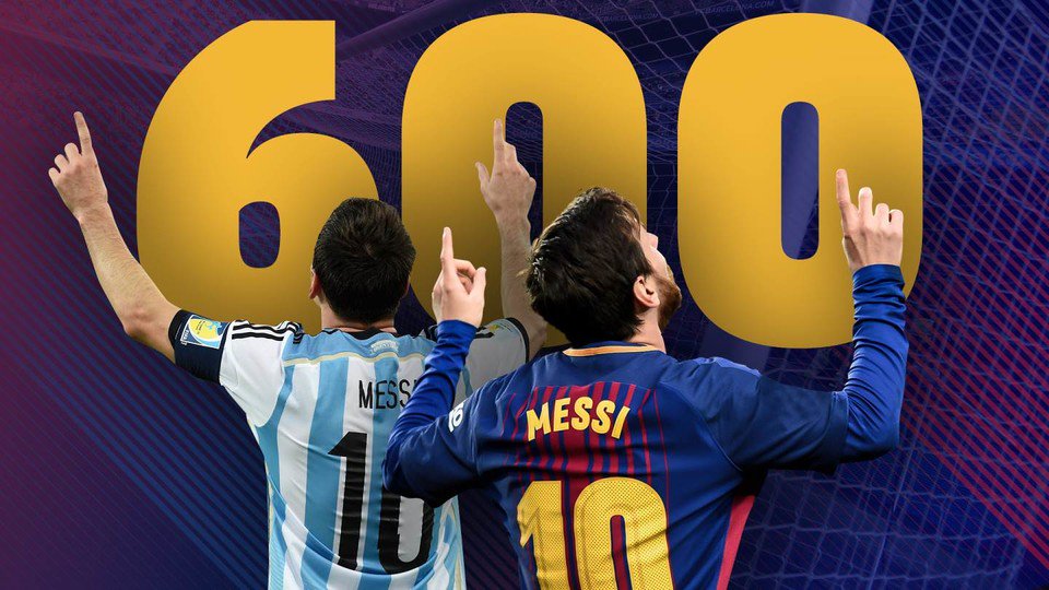 FCBarcelona's tweet photo. 💪 Another landmark for Leo #Messi!
➡️ https://t.co/2M3jsXs79U https://t.co/kqLEVeAVBY