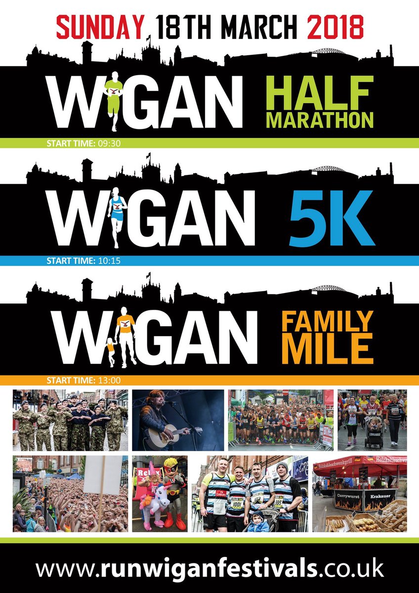 All abilities & ages are welcome @runwiganfest 2018
#runforfun
#runwithfriends
#runforpb
#runwithfamily
#runningclubs
@Wiganhalf 
@wigan5km 
#familymile