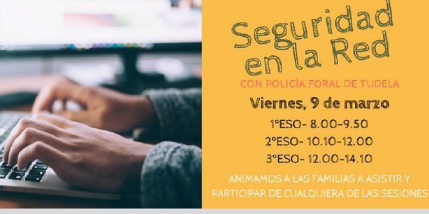 iesocastejon's tweet photo. Sesiones de formación para el alumnado, familias, profesorado y personal no docente. 
Seguridad en la Red. Charla de la @policiaforal_na como actividad final del proyecto enREDad@s https://t.co/rY8dFFt4Oa