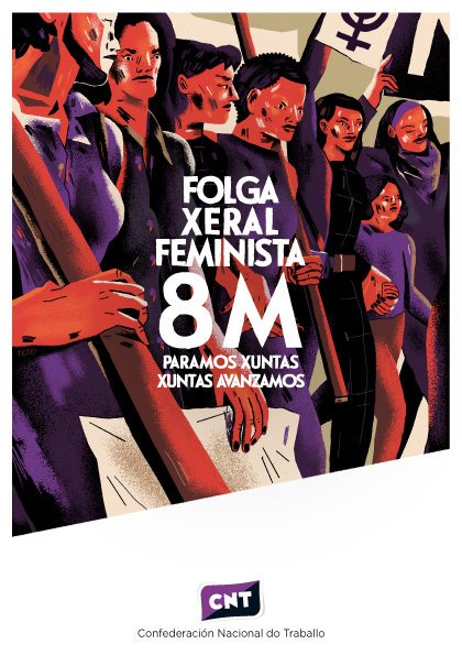 XUNTAS PARAMOS, XUNTAS AVANZAMOS | Guia sindical o dereito a folga #8M: nosotras.cnt.es/wp-content/upl…