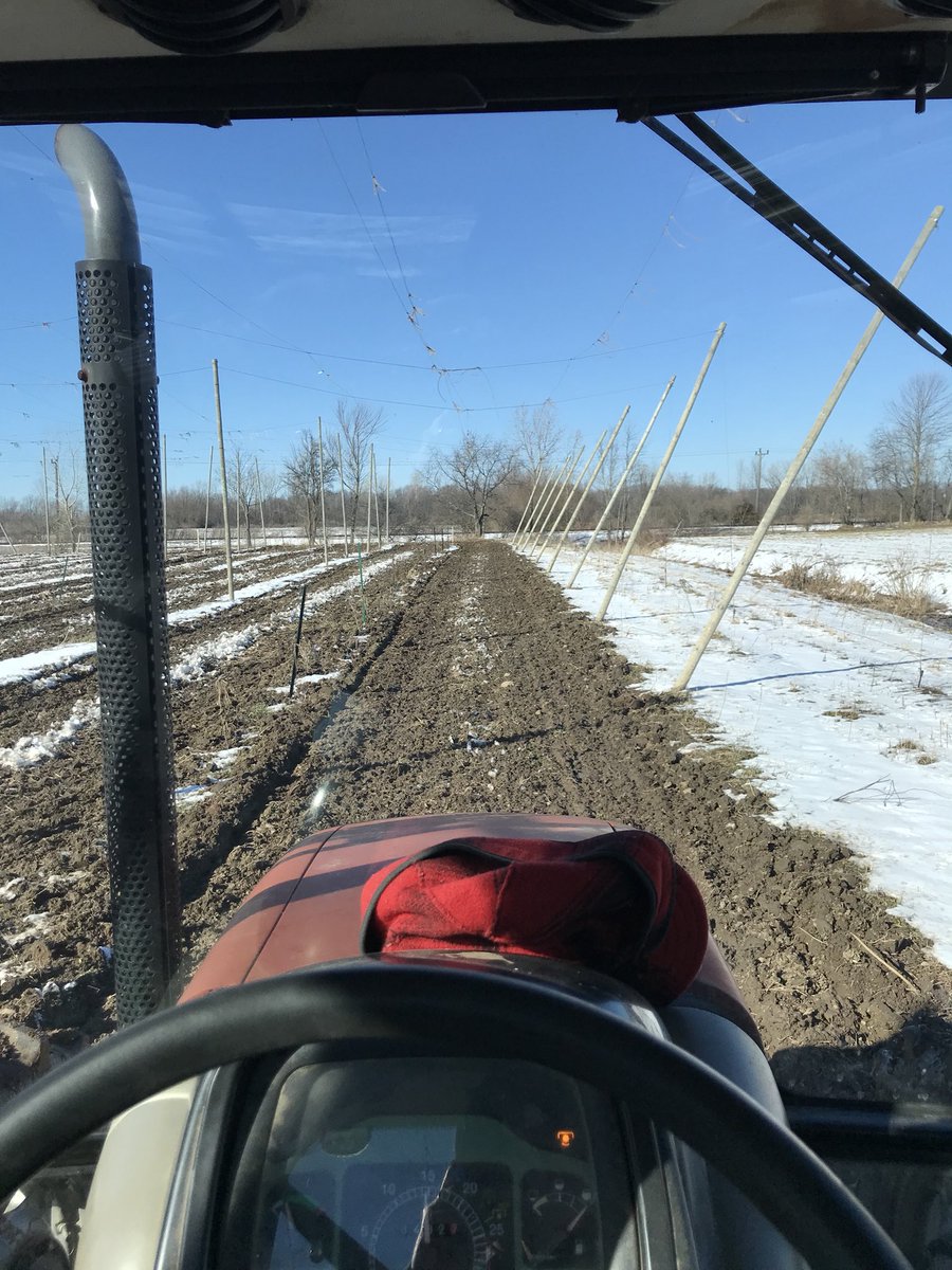 A little snow can’t stop us from getting the field ready for the season..