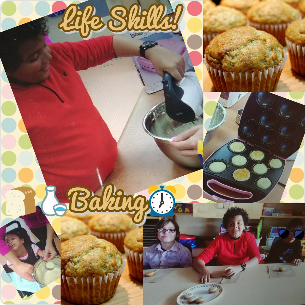 BravestBears115's tweet photo. Bears baking and smoothie making Life Skills learning and sharing! #makinglearningfun #nmns115 🍞🍶⏰😋 https://t.co/Zj4pYWDKsN