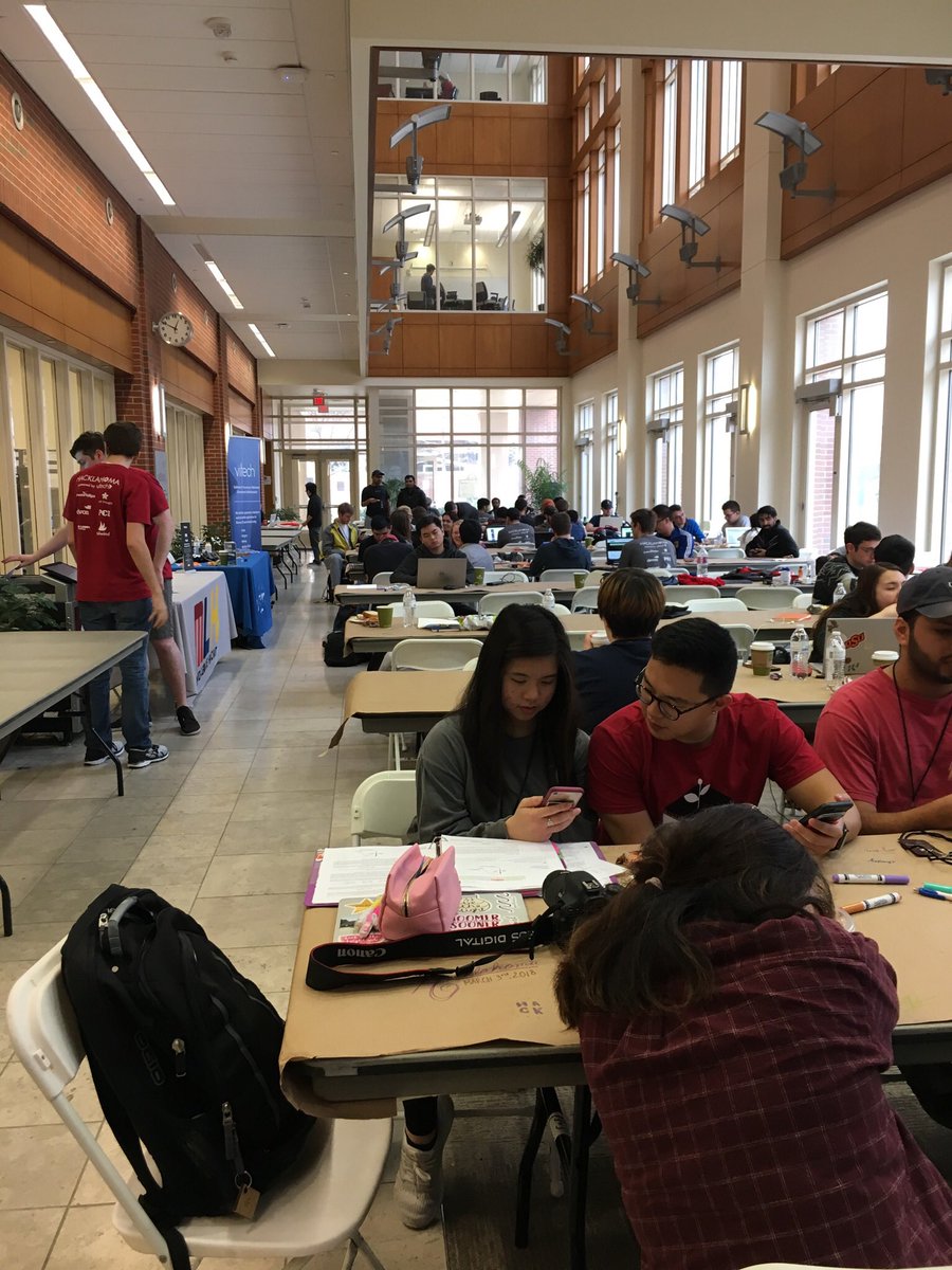 kristinsooner's tweet photo. Great job to all the participants of @hacklahoma and congrats to the SimU team for your win! #hacklahoma https://t.co/V3uqxn0EON