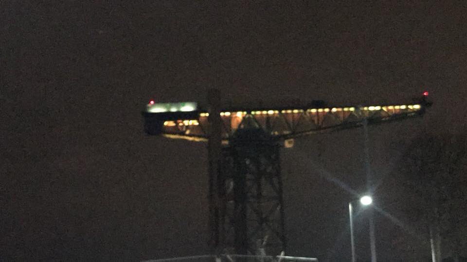 endowestlothian's tweet photo. Titan Crane Tonight lit up to support women with Endometriosis 🎗💛
#lightupyellow #endowarriorswestlothian
#endometriosisawareness #fightlikeagirl #findacure Massive Thanks To Claire Steen Boyce for the photo https://t.co/e07KZbgc7W