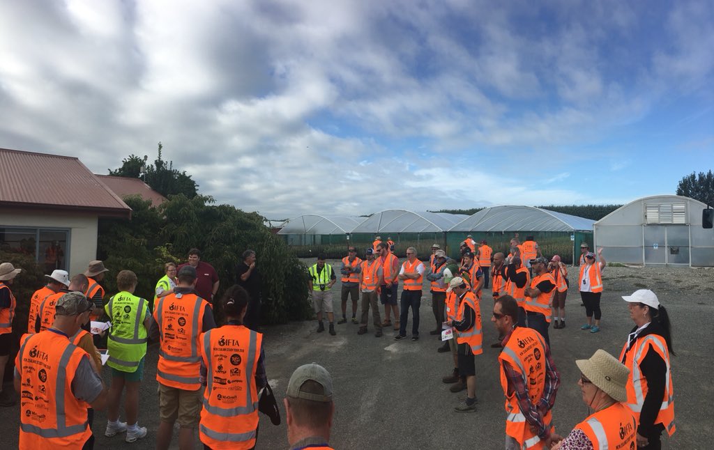 timdwelsh's tweet photo. Waimea Nursery - last week cyclone and much rain on visit for group 1. This week perfect weather. Produce 1.1 million trees per year from apples to olives. https://t.co/RsqgyL292D