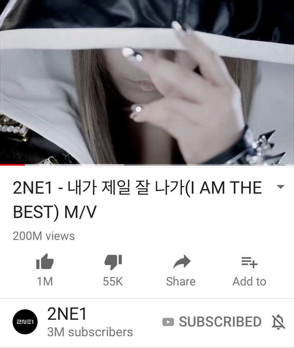 WeLoveChaerin's tweet photo. Wohoo!! 2NE1's 'I AM THE BEST' MV reached 200M views!! Congratulations!!🔥🎉 #200MforTheBEST https://t.co/oD8aaNNgi0