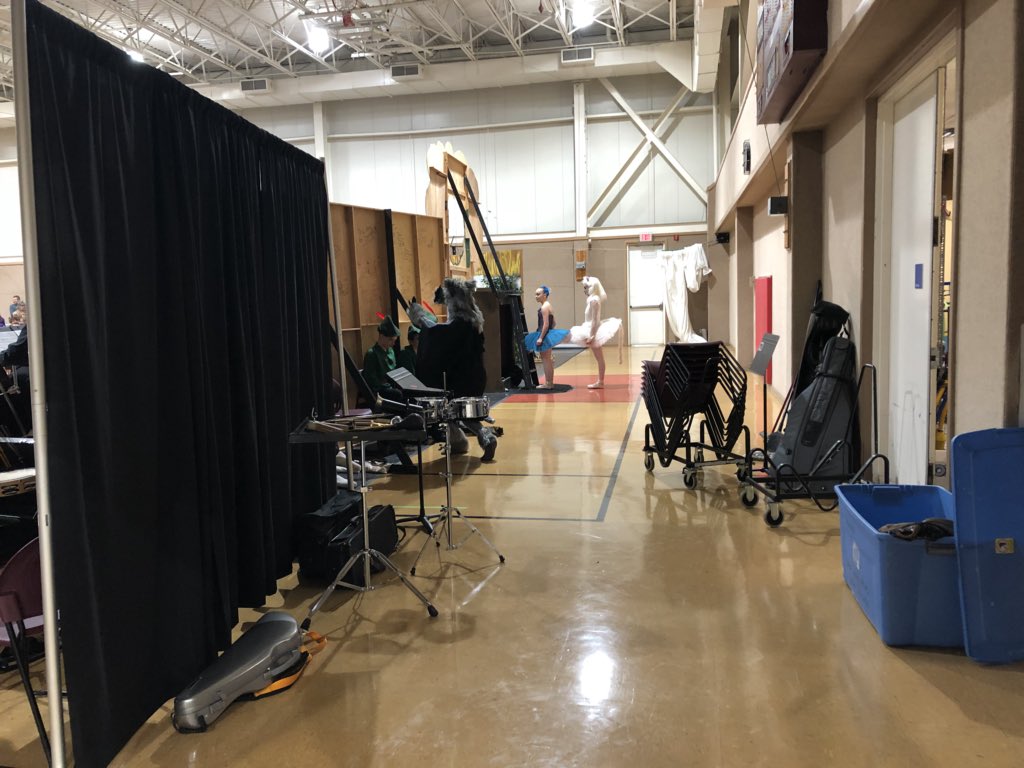 LewisvilleSymph's tweet photo. Backstage at a LLS and LSBallet’s performance of Peter and the Wolf! https://t.co/9n0Y90oPaK
