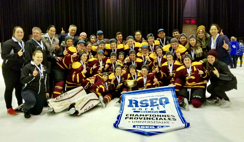 2018 Concordia Stingers Women’s Hockey Team - RSEQ champions.