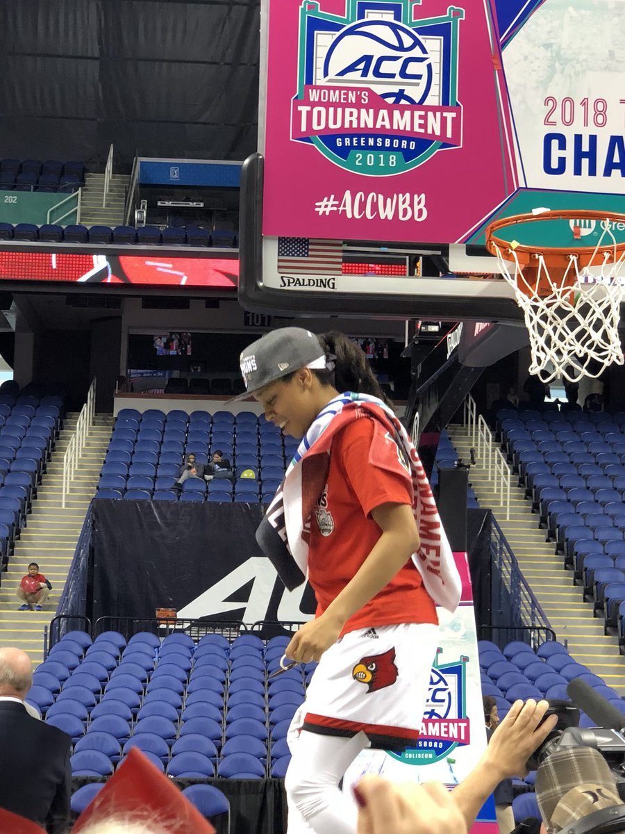 accwbbdaily's tweet photo. Asia Durr cutting down the net after winning @accwbb tournament. #ACCWBB https://t.co/HBrJTuDi3d