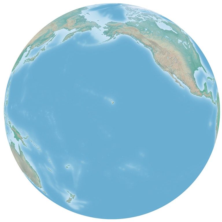 Hawaii On The Globe Simon Kuestenmacher On Twitter: "Have A Good Look At Our Lovely Globe From  This Perspective And Reflect About Just How Crazy The Isolated Position Of # Hawaii Actually Is! Source: Https://T.co/Hteksbgewz  Https://T.co/Kwgteibmr5" /