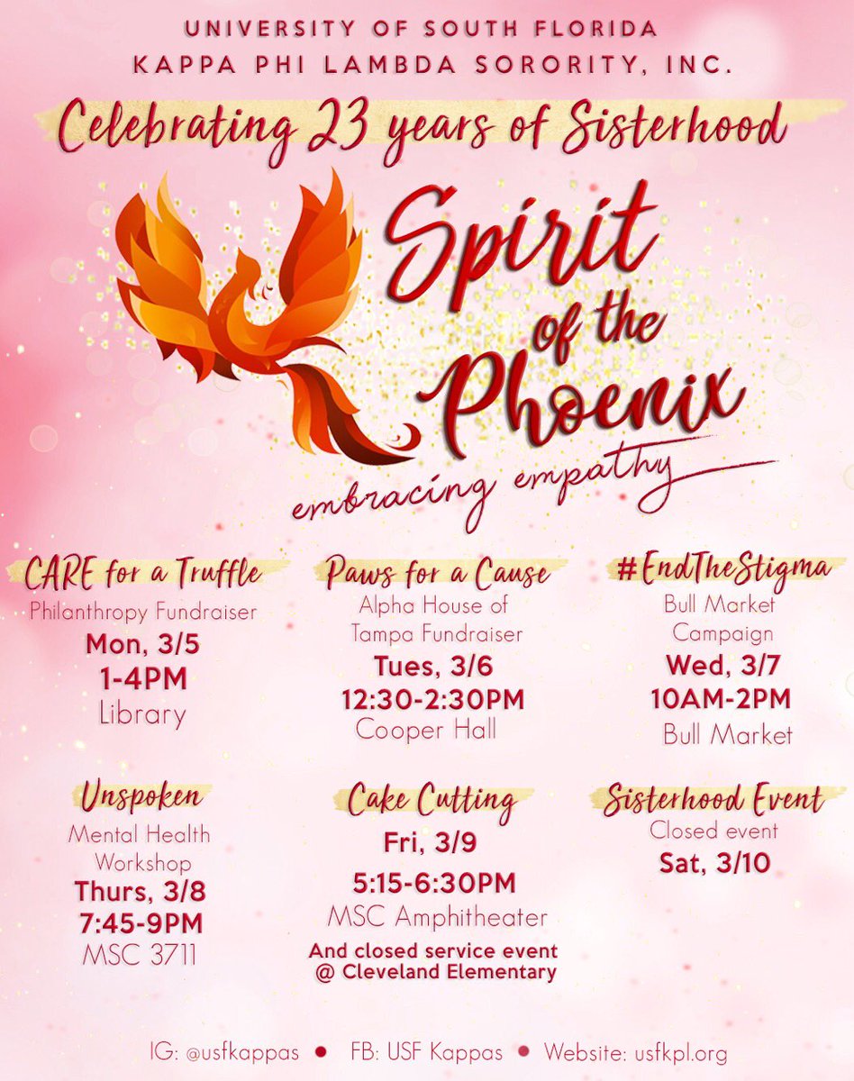 usfkappas's tweet photo. Tomorrow kicks off Spirit of the Phoenix! 🤗 Stop by the library from 1-4 PM for an Oreo truffle, each for $1! https://t.co/TiNUYQXIMR