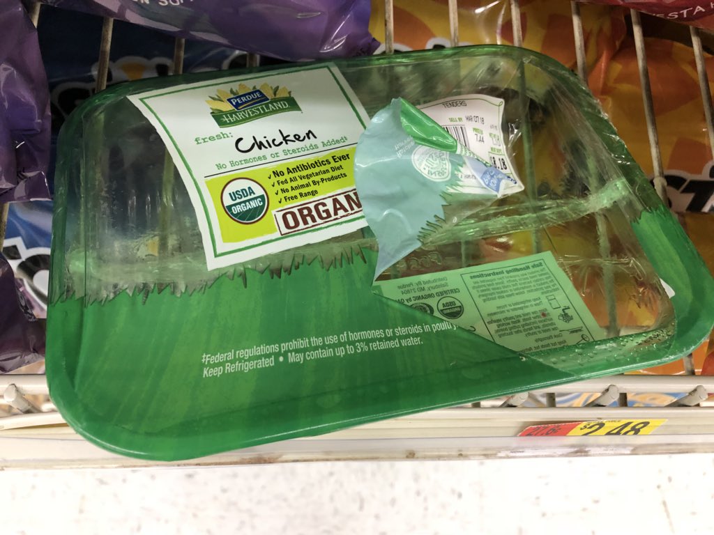 Well, that’s a first. Someone stole raw chicken right out of the package at Walmart.