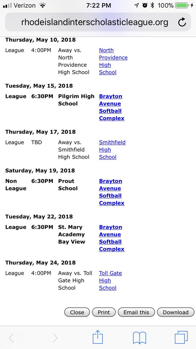 2018 Schedule !! #rollbirds ⚾️❤️