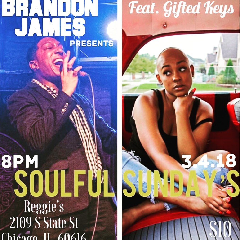 JayFerg09's tweet photo. Performing tonight Sunday March 4, 2018 at Reggie's 2109 S. State St Chicago, Il 60616 with Brandon James Band featuring Gifted Keys. Doors open at 7:30pm and show time starts at 8pm. Come and help us keep real music alive! #Muiscislife #Lifeismusic #Realmusic #ChuuchOnDaMove https://t.co/w3tql8pa1R