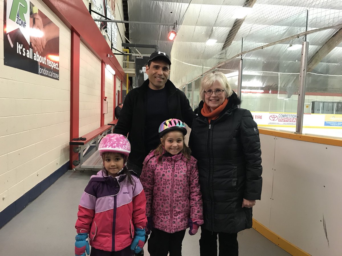 Sam_Hajar's tweet photo. Thank you @PeggySattlerNDP for the annual free family community skate at Oakridge Arena. The kids had fun and enjoyed the goodies. #LdnOnt #IceSkating https://t.co/ndaaPVUocQ