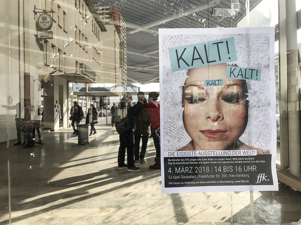 ffkni's tweet photo. Kalt! Die Eisige Ausstellung war unerwartet sonnig und superschön! #ffkni #neuisenburg #kunstraum #glaspalast #kalt https://t.co/zB23L1XgyK