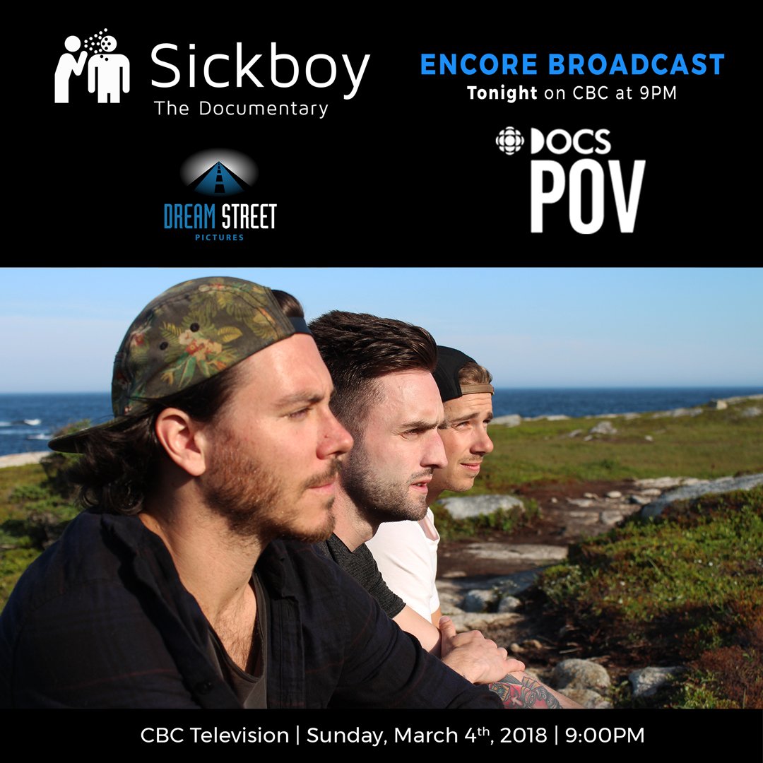 📺 Catch the encore of @TheCdnAcademy nominee Sickboy, tonight at 9PM on @CBC TV. 📺 #sickboydoc #nsfilm #CdnTalent
