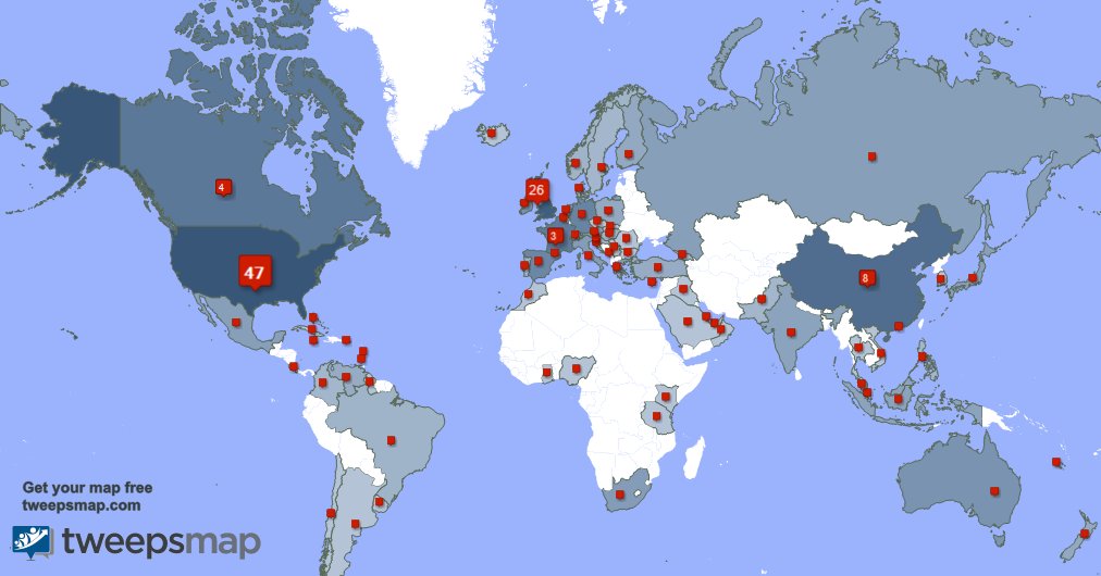 I have 6 new followers from USA, and more last week. See tweepsmap.com/!Pegnitzdampfer