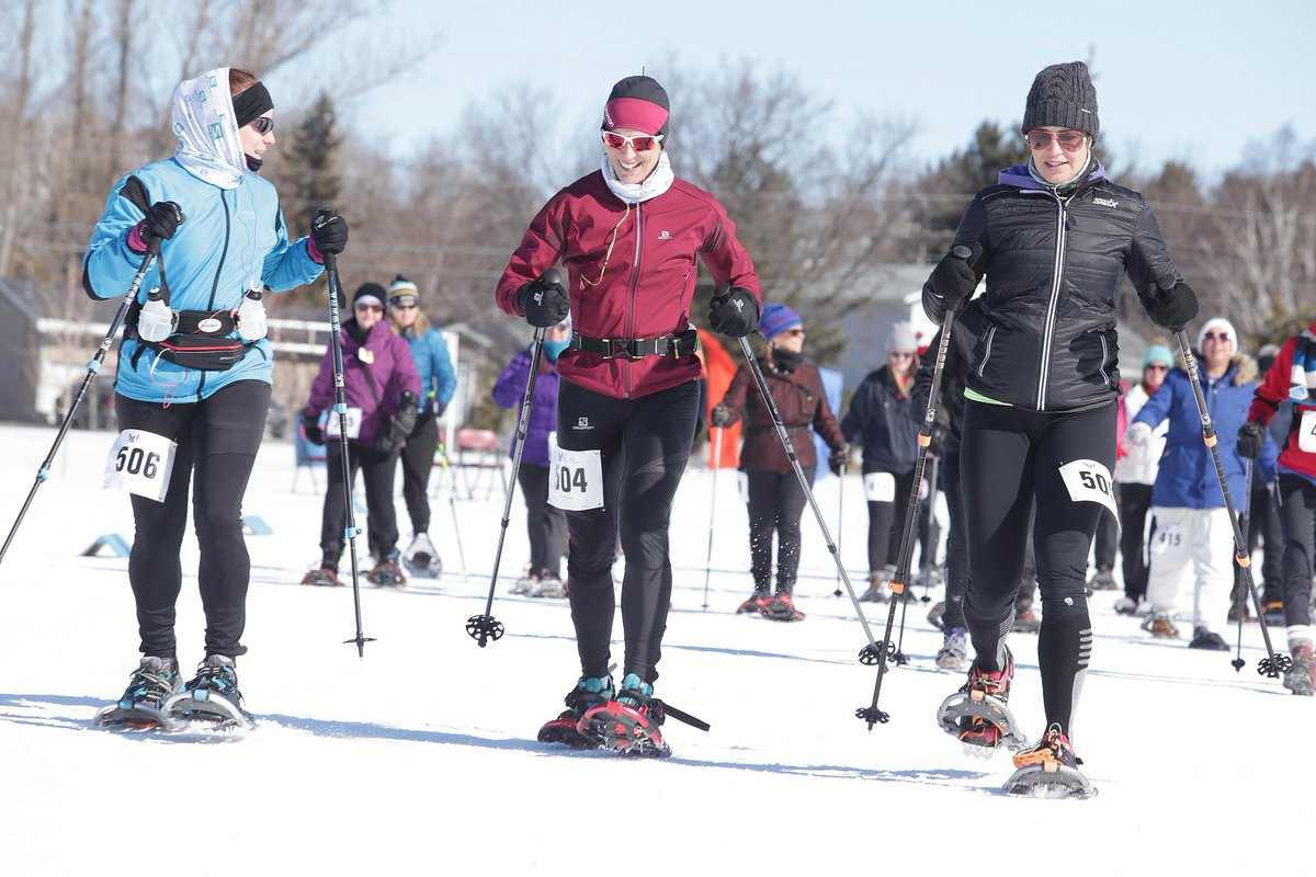 GDonatoPhoto's tweet image. Participants take the start of the Kivi Park Move Fitness Series Trek for Cancer snowshoe fun run at Kivi Park in Sudbury, Ont. on Sunday March 4, 2018. Proceeds from the event are in support of the Northern Cancer Foundation.Gino Donato/Sudbury Star/Postmedia Network